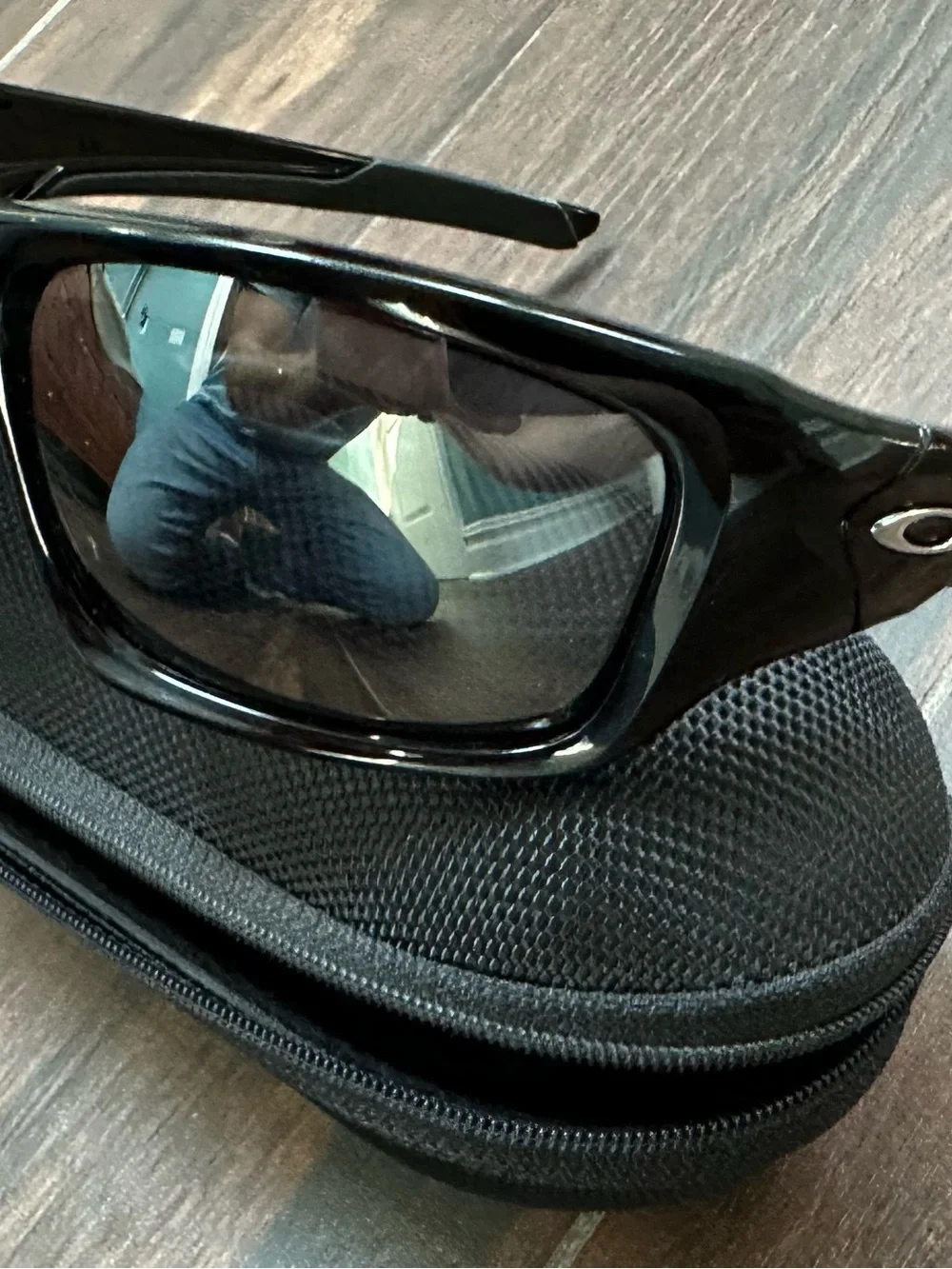 Oakley Valve sunglasses: Black frame & Gray Lenses.